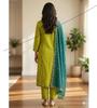 Women Bollywood Pure Silk Kurta Pant Dupatta Set Party Wear Top Tunic