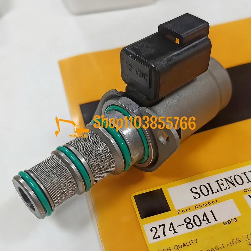 12V Solenoid Valve 274-8041 2748041 For Loader 420E 428E 430E 420F 450F 901C 902 Machinery Parts