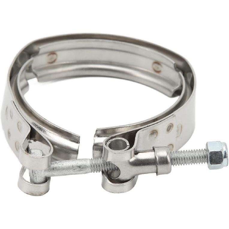 2Pcs Turbo Exhaust Outlet V Band Clamp, High Hardness Tube Turbo Outlet Clamps, Exhaust Pipes Connection for Car OEM 3903652