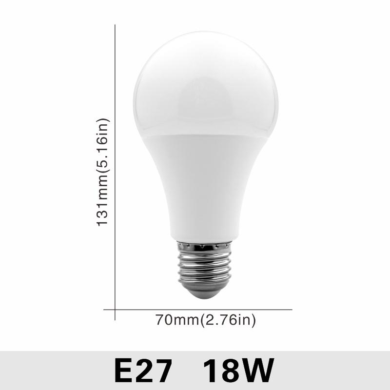 

360° Smart Led Bulb E27 Plug Radar Motion Sensor 220V Light Bulb Holder 3-8m Sensing Distance LED Bulb Lamp Holder Auto On/Off Socket Adapter 18W LED