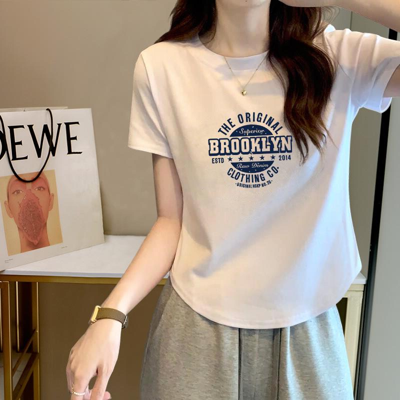 

Футболка с открытым плечом и короткими рукавами в стиле Spice Girl, женская летняя из чистого хлопка, облегающая, дизайн Pure Desire, короткий топ M