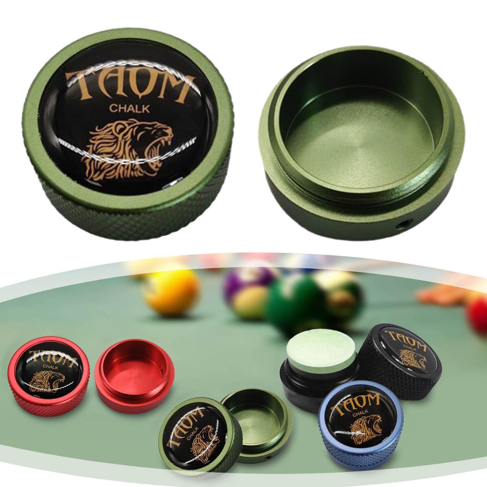 Pool Chalk Holder Snooker & Billiard Accessories Metal Snooker Pool Cue Chalk зелёный