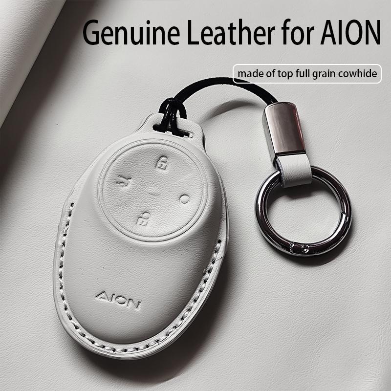 Genuine Leather Car Key Case Cover Fob For Gac Aion S Plus V Y Lx Ia5 Ge3 Ga3S Rex New Energy Trumpchi Keychain Durable