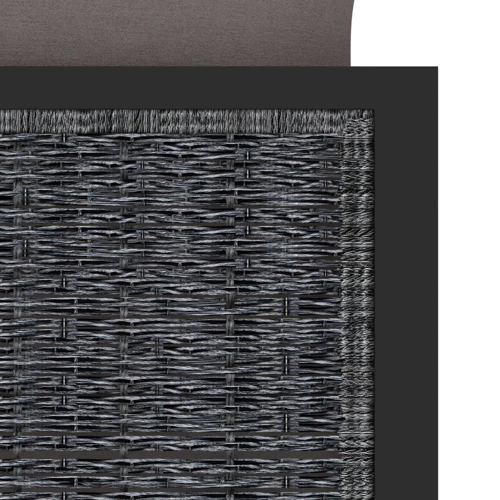 Corner Sofa Unit with Right Armrest Poly Rattan Anthracite