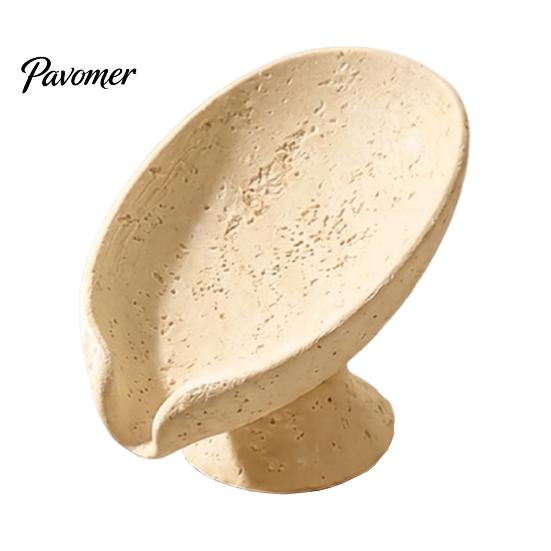 Elegant Soap Dish Lotus Leaf Holder, Self Draining Box, Nordic Style Decorative Container, for Home Bathroom Countertop Modern Container