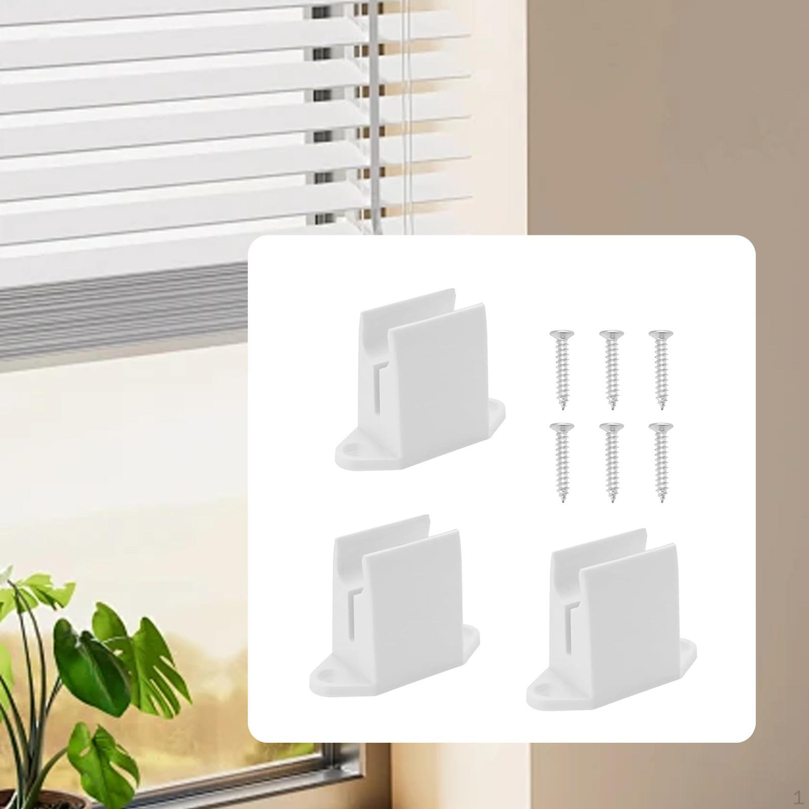 

3x Crank Handle Wall Bracket Hardware Fit 13mm Rod 44.3x56.3mm Universal Accessory for Louvre