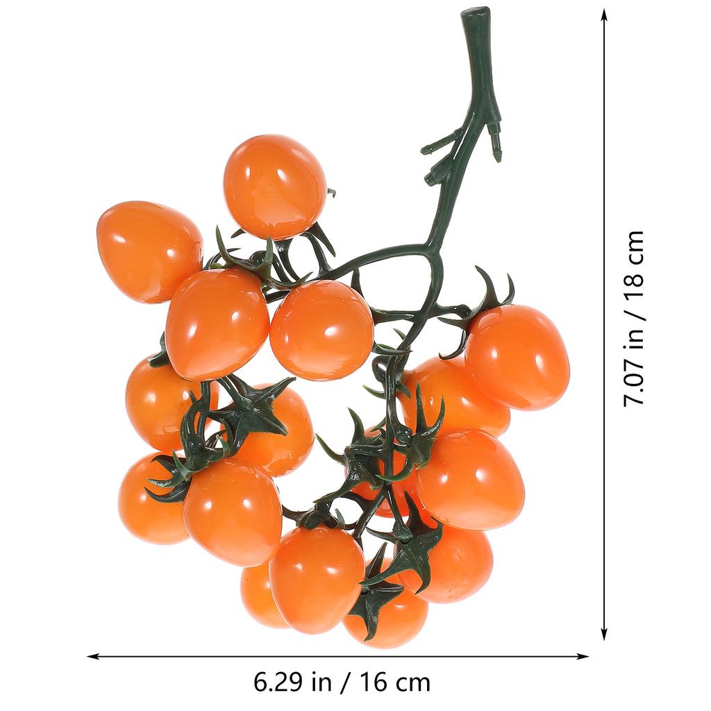 Plant Tomato Simulated Cherry Tomatoes Child Fruit Decor Artificial Pvc Realistic Plastic