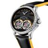 Domed Holographic Glass with Anti Glare AI LANG Fashion Watch Mechanic Automatic Double Tourbillon High-end Leather Wristwatch