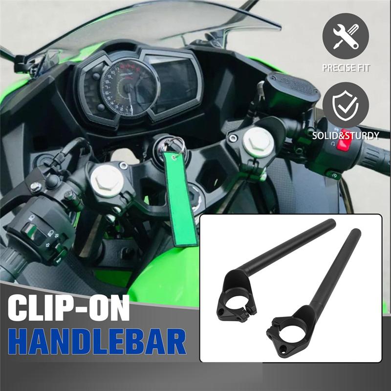 A28G-1 Pair For KAWASAKI Ninja400 Ninja500 EX400 EX500 2018-2024 Motorcycle Handlebars Handle Bar Clip-On Fork Tube