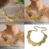 Retro Art Deco Alloy Pendant Necklace With Crescent Shape For Ladies