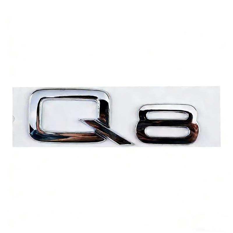 3D ABS Chrome Black Letters Numbers Car Rear Trunk Boot Emblem Sticker Badge For Audi Q2 Q3 Q5 Q6 Q7 Q8 Car Styling Accessories