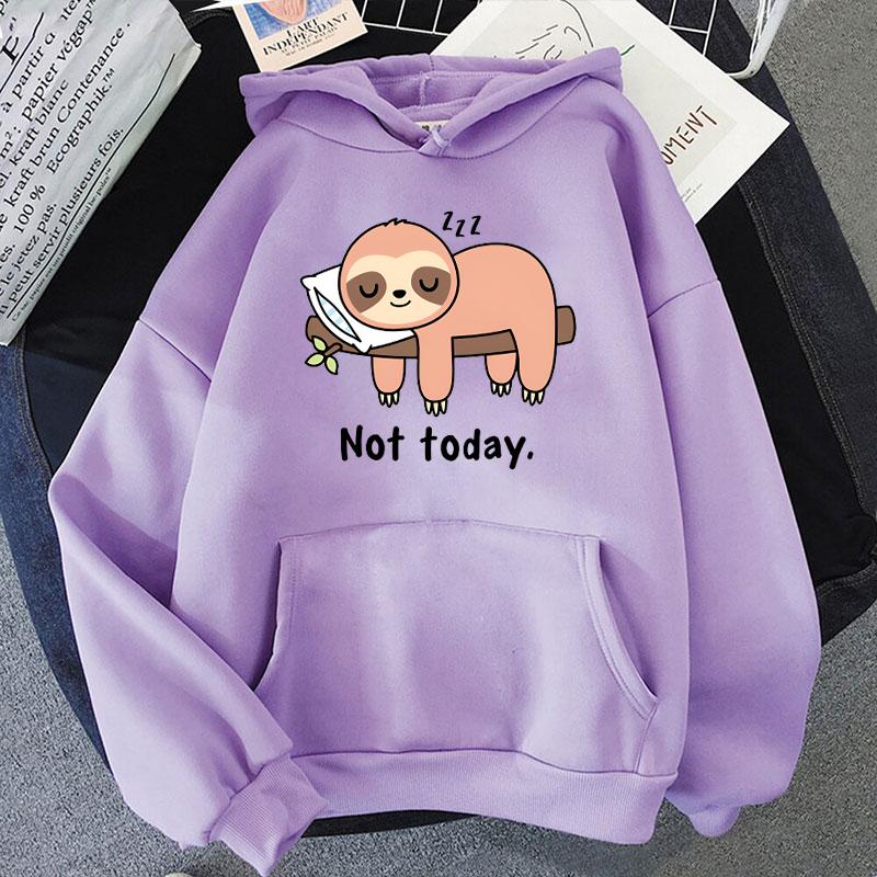 (Unisex-Kapuzenpullover)New Sloth Not Today Print Hoodie Sweatshirts Unisex Damen Kapuzenpullover Unisex Langarm Hoodie Tops