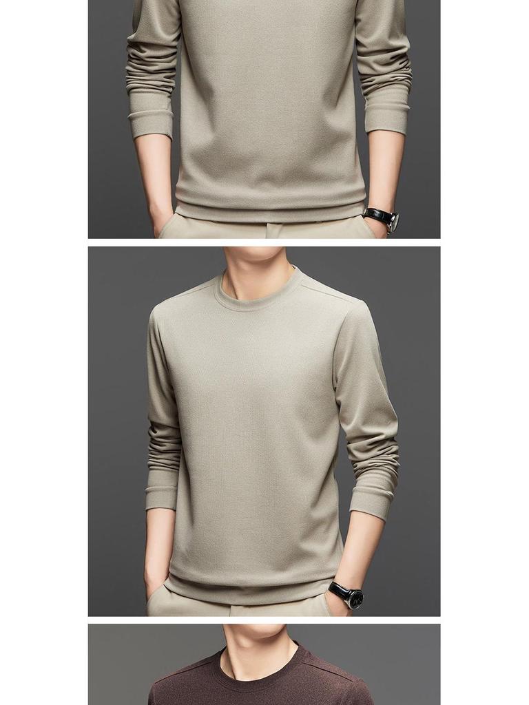 Woodpecker Men's 2025 Fleece-Lined Crew Neck Long Sleeve Sweatshirt for Autumn/Winter