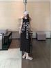 Summer Sleeveless French Letter Split Long Dress - Women's Loose Over-the-Knee Skirt