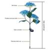 3 Head Simulated Hydrangea Flower Solar Led Light Waterproof Outdoors Lawn Mounted Lights Realistic Flower Light