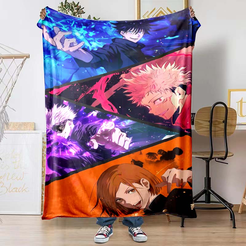 The Jujutsu Kaisen Patterned Blanket Is Perfect for Bedding or Any Other Occasion, Making It A Perfect Gift Choice.