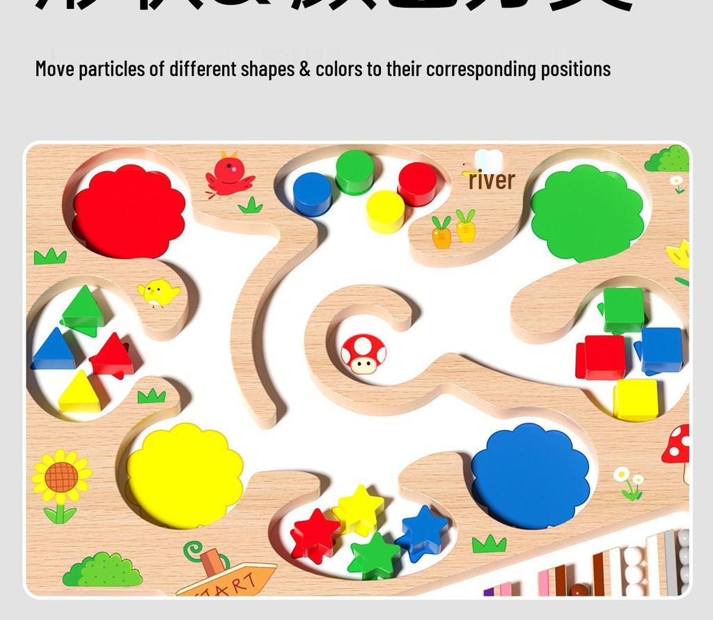 Magnetic Maze Game for Kids: Educational Toy for Ages 3-6 Enhancing Concentration with Magnetic Balls