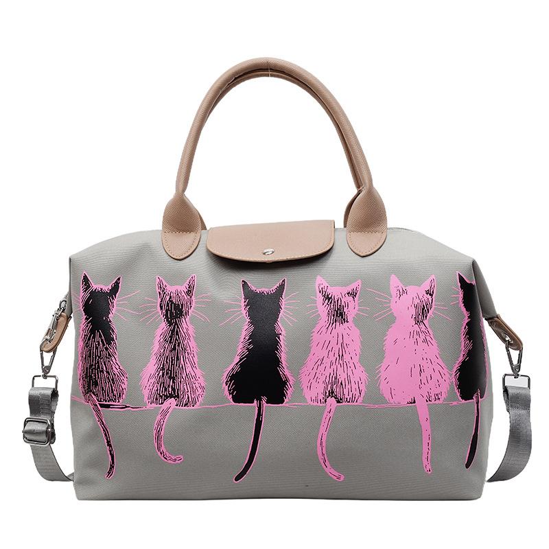 Women Crossbody Bag Shoulder Bag Cat Print Travel Cute Creative Student School Bag Travel Simple Fashion Travel Bag