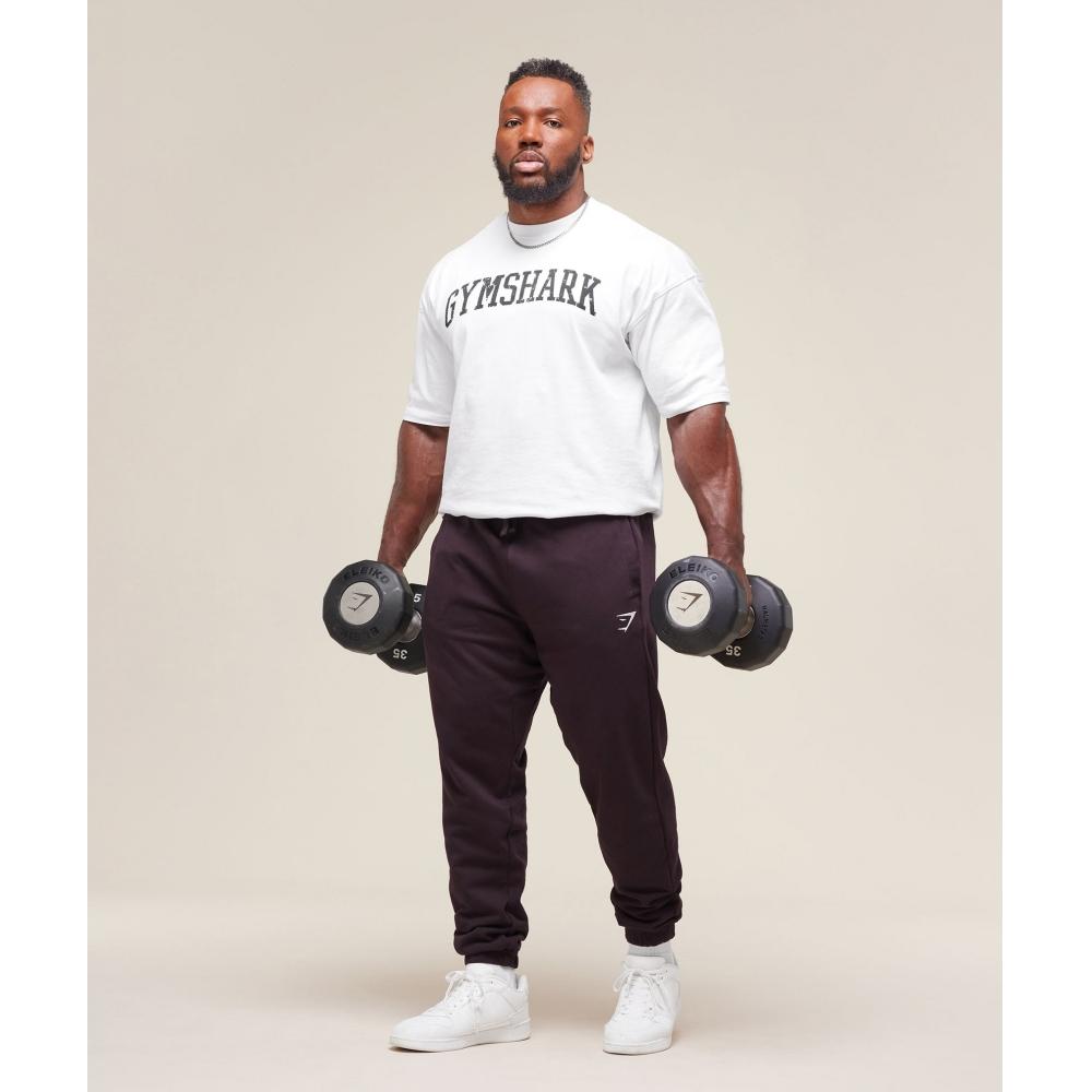 Gymshark Essential Oversized Joggers Plum Brown A2a7t Nbzn