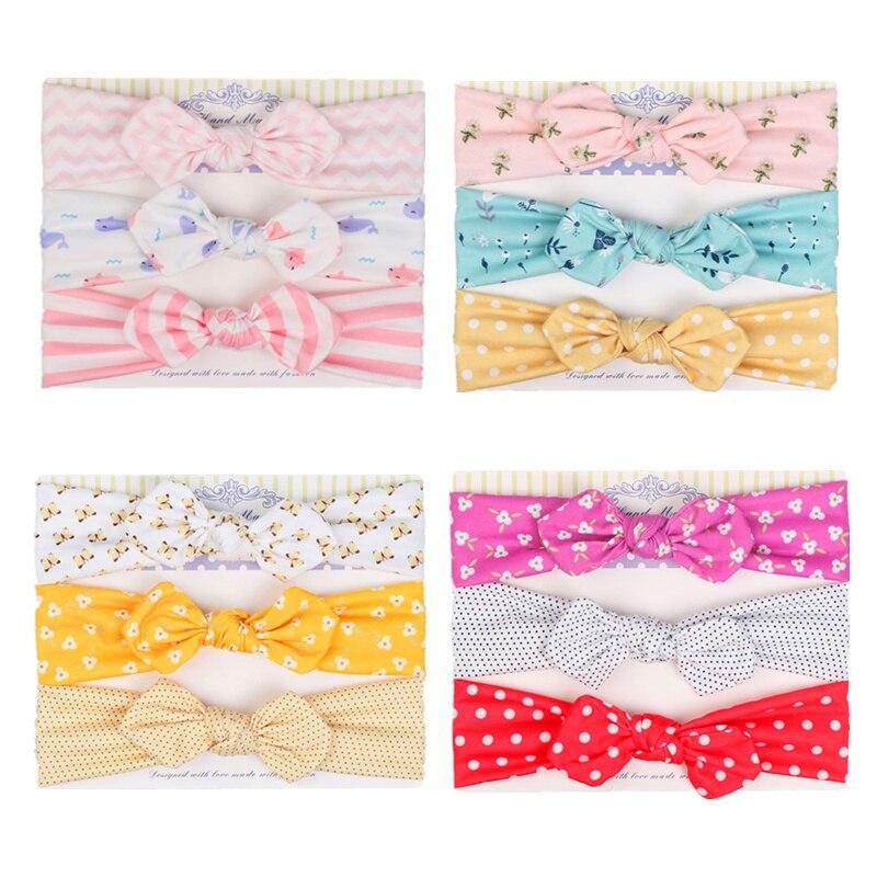 3 Stück Baby Stirnband Mädchen Haarschmuck Floral Schleife Baby Haarband Baumwolle Flamingo Säuglings Kopfbedeckung Kinder Mädchen Stirnbänder