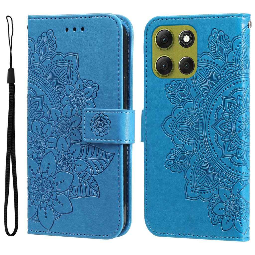 For Motorola Moto G86 Power 5G/G86 5G Case Floral Pattern PU Leather Wallet Stand Phone Cover