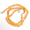 Natural Orange Aventurine Gemstone Triangle Smooth Beads Necklace 17" UB-3414 UB-3414