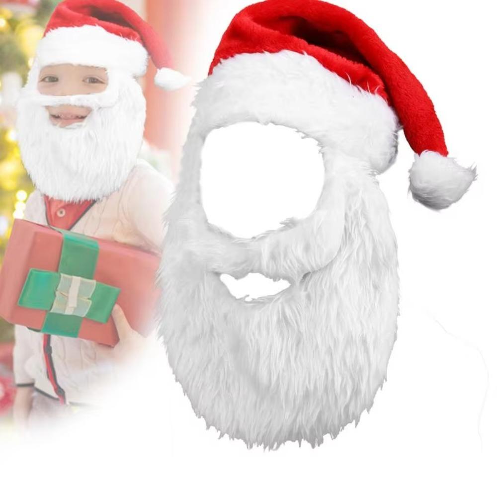 Gift Santa Hat and Beard Costume Cosplay Clothing New Year Red Christmas Santa Hats