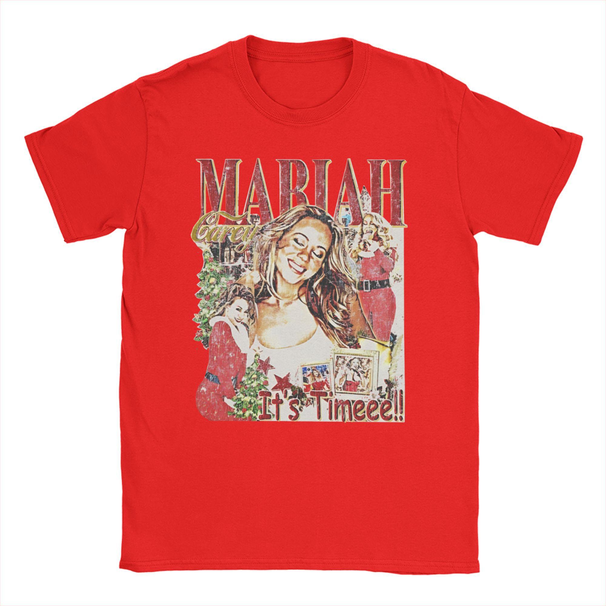 

Crazy Mariah Carey All I Want For Christmas Is You TShirt for Unisex Round Neck Cotton T Shirt Short Sleeve Tees Printed Clothing S