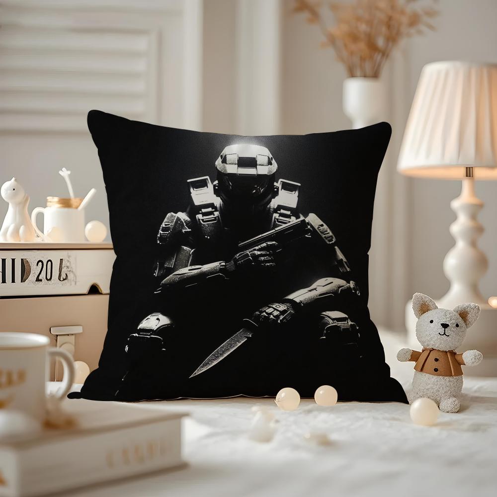 D-Duty-s Black Ops6 Cushion Cover Anti-dustmite Pillowcase Invisible Zipper Silky Short Plush Sofa Cushion Cover