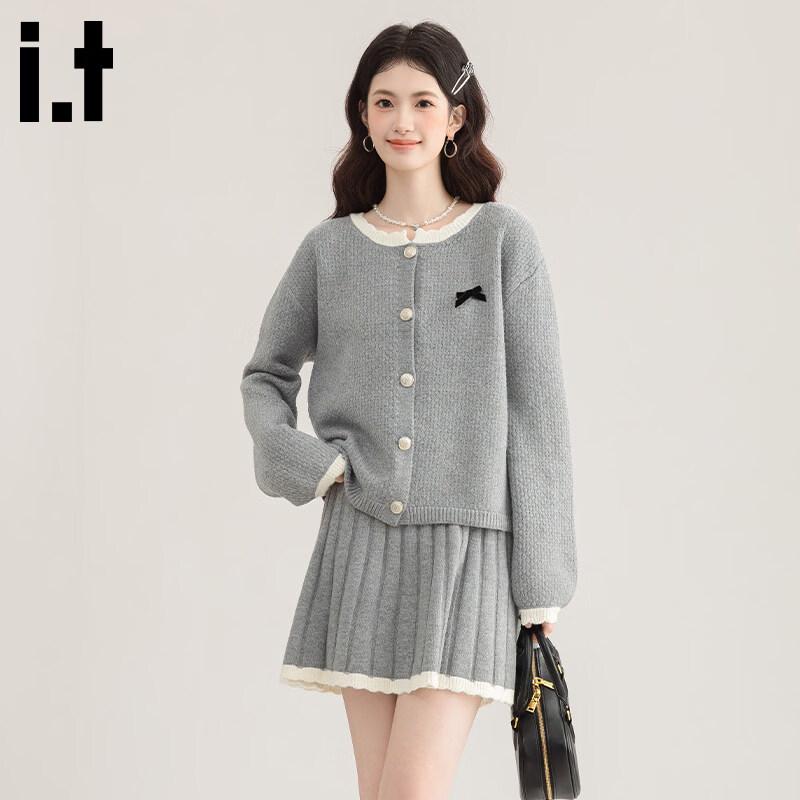 

CHOCOOLATE French Lace Collar Knitted Sweater & Pleated Skirt Two-Piece Set S