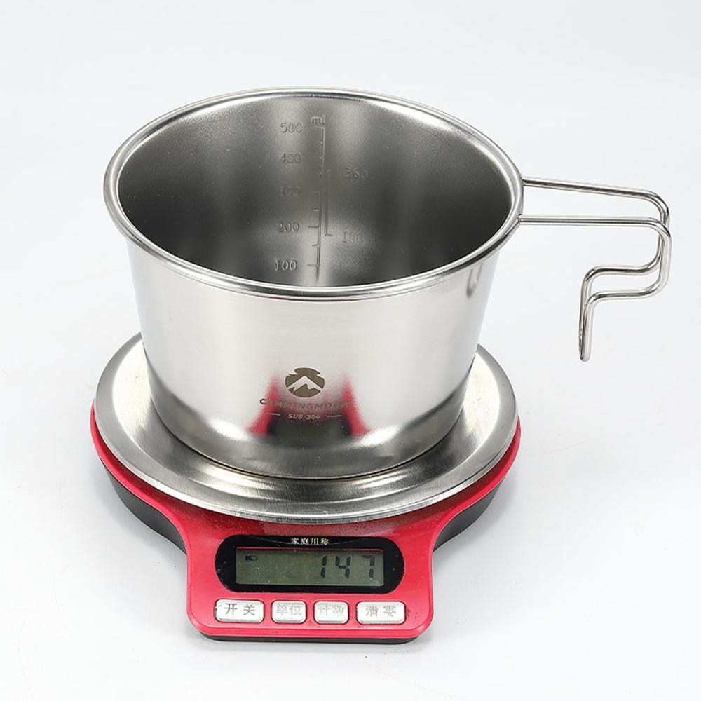 S369 Outdoor Stainless Steel Sierra Bowl 600ml Large Capacity Picnic Tableware Portable Barbecue