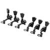 6PCS Guitar Locking Tuners Triangular Head String Tuning Key Pegs Machine Heads Replacement 3 Right 3 Left GC402A Black