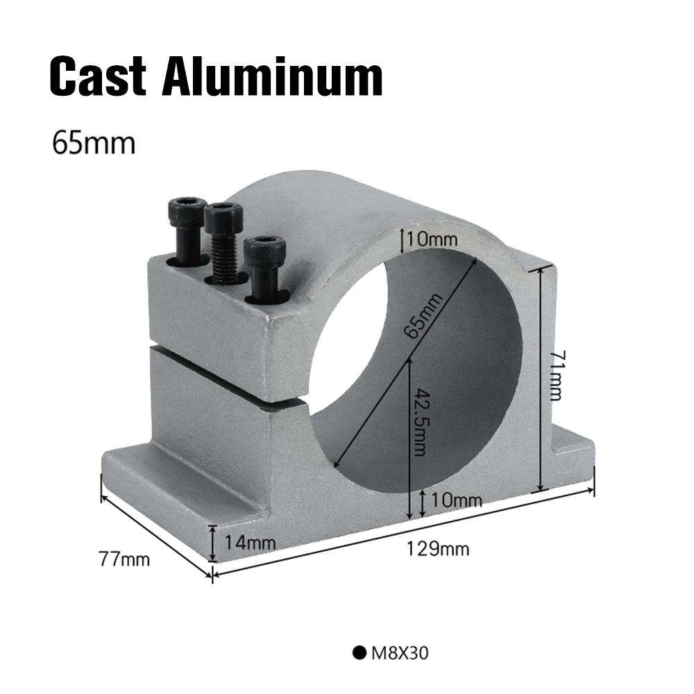 HLTNC 52mm 55mm 65mm 80mm 100mm 105 125mm CNC Aluminum Spindle Motor Fixture Clamp Bracket For Openbuild Engraver Router