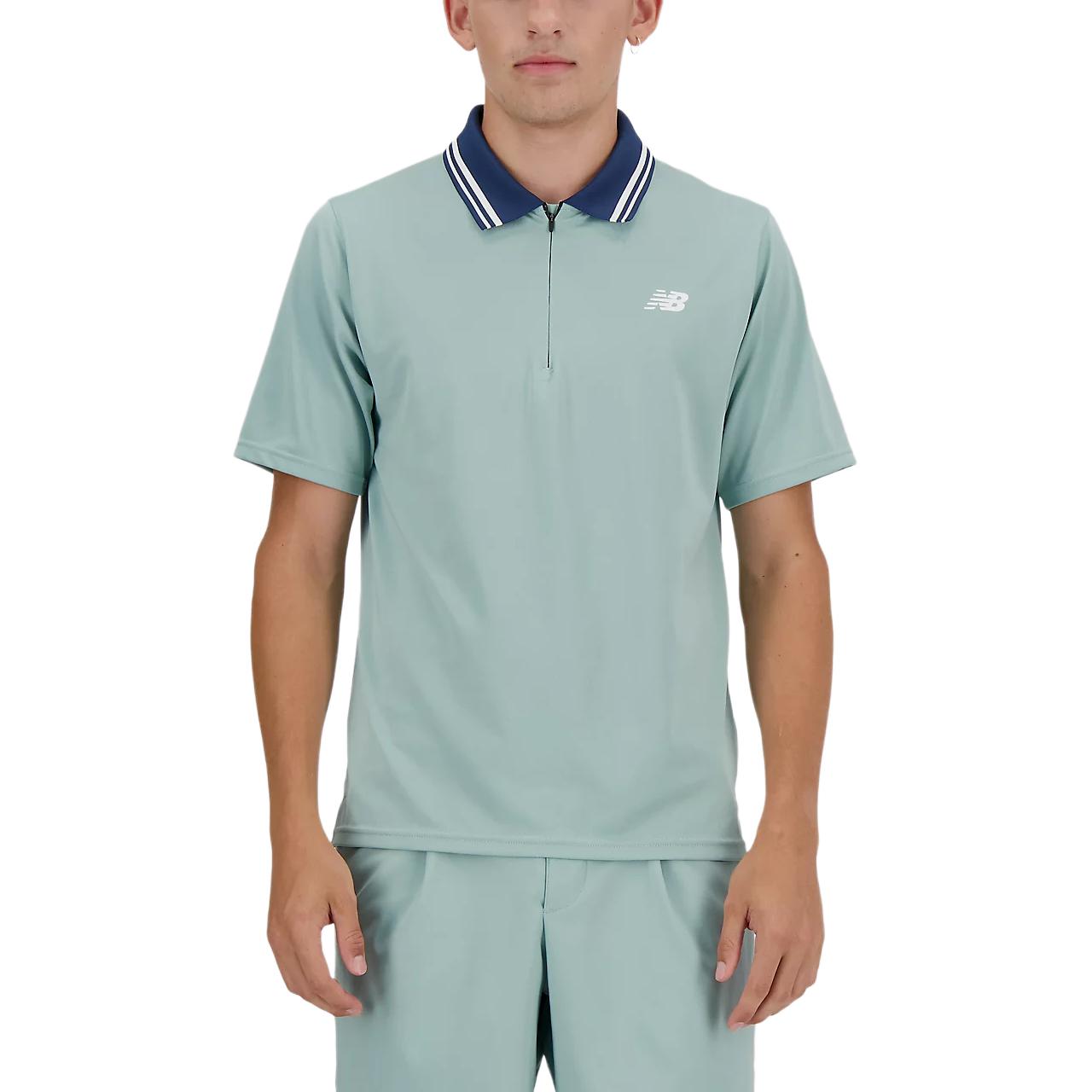 Мужская рубашка-поло New Balance Tournament Изумрудная MT41402S-AM L