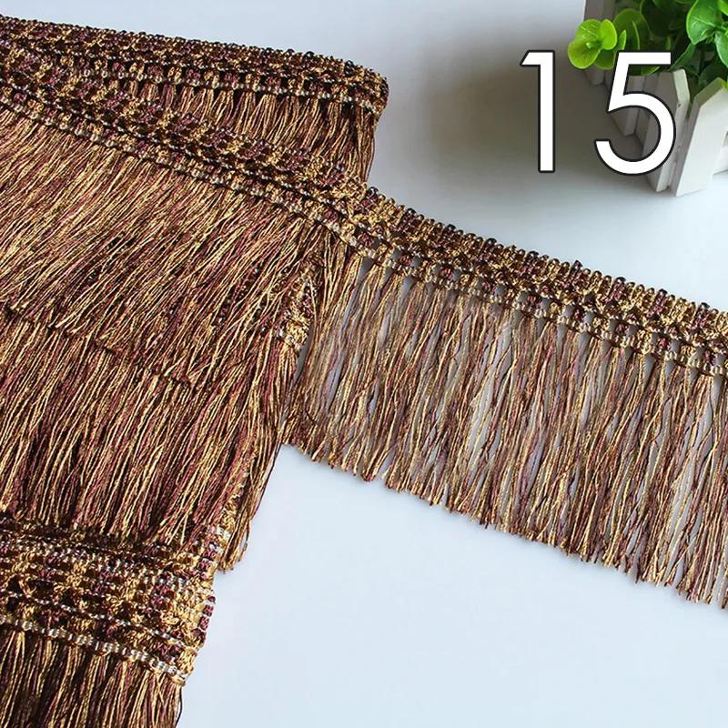 

11.55M 12CM Width Curtain Tassel Braided Lace Trim Sewing Ribbon Fringe DIY Ethnic Latin Dress Stage Garment Curtain Accessories 11.55M