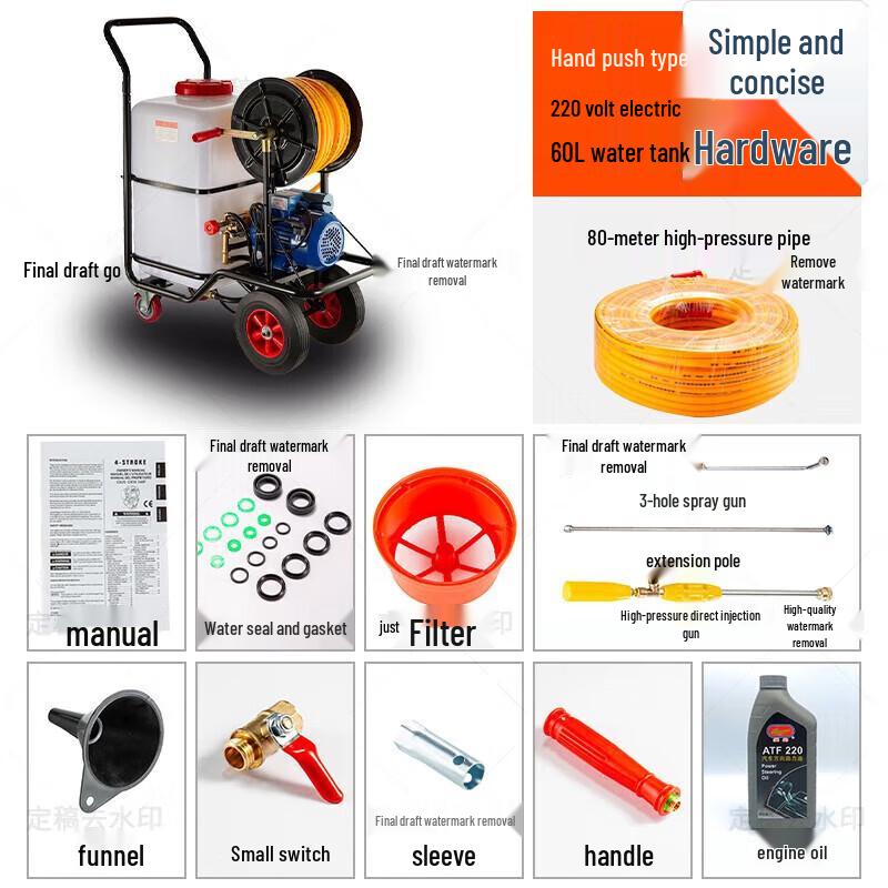 Four-Stroke Gasoline Agricultural Sprayer CN plug (adapter included)