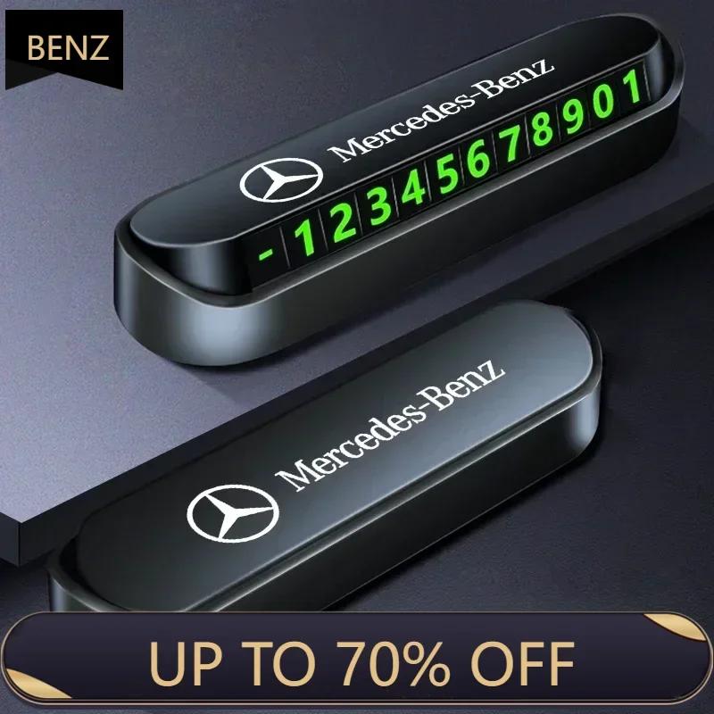 WSIRG1 A260 2 C200 For Benz AMG Car License Plate Temporary Stop Phone Number Plate For Mercedes Benz C180 C200 C260 C300 W108 W124 W12