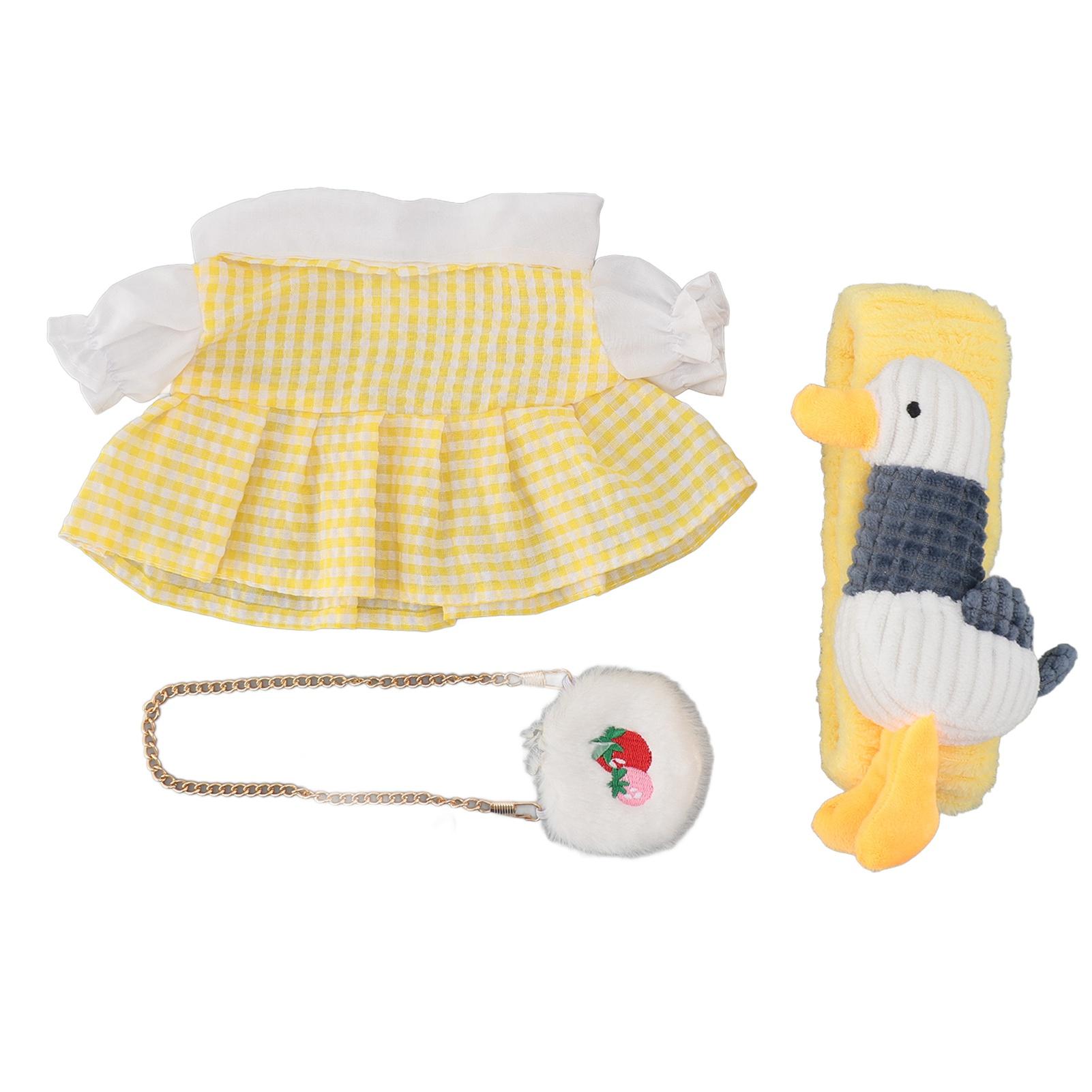 

Плюшевая кукольная одежда, очаровательная плюшевая игрушечная утка, платье для куклы своими руками, моющаяся хлопковая кукольная одежда