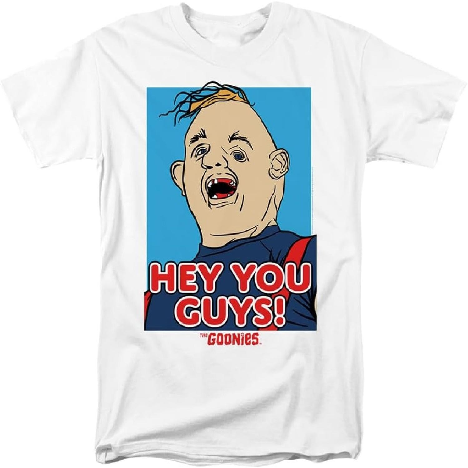 Popfunk Classic The Goonies Sloth Hey You Guys Unisex Adult T Shirt XXXXXL белый