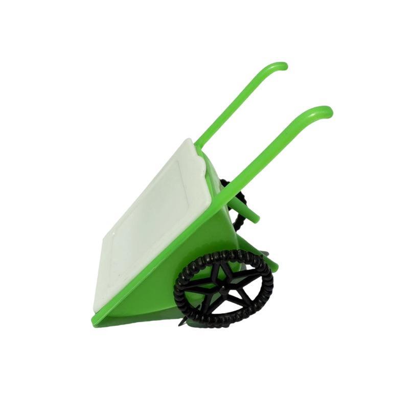 3Pcs 1/12 Dollhouse Accessories Miniature Gardening Cart Bucket Cart Model Doll House Home Decoration