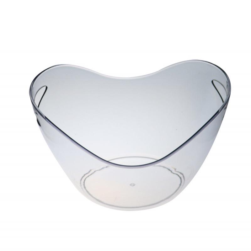 Yuanbao Transparent Plastic Ice Bucket for Wine, Beer, and Champagne - Handheld with Ears