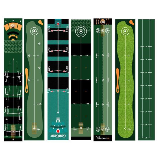 Golf Putting Mat Foldable Putting Green Indoor And Outdoor Putting Practice Mat with Anti-Slip Backing for Home Office Room Backyard Use