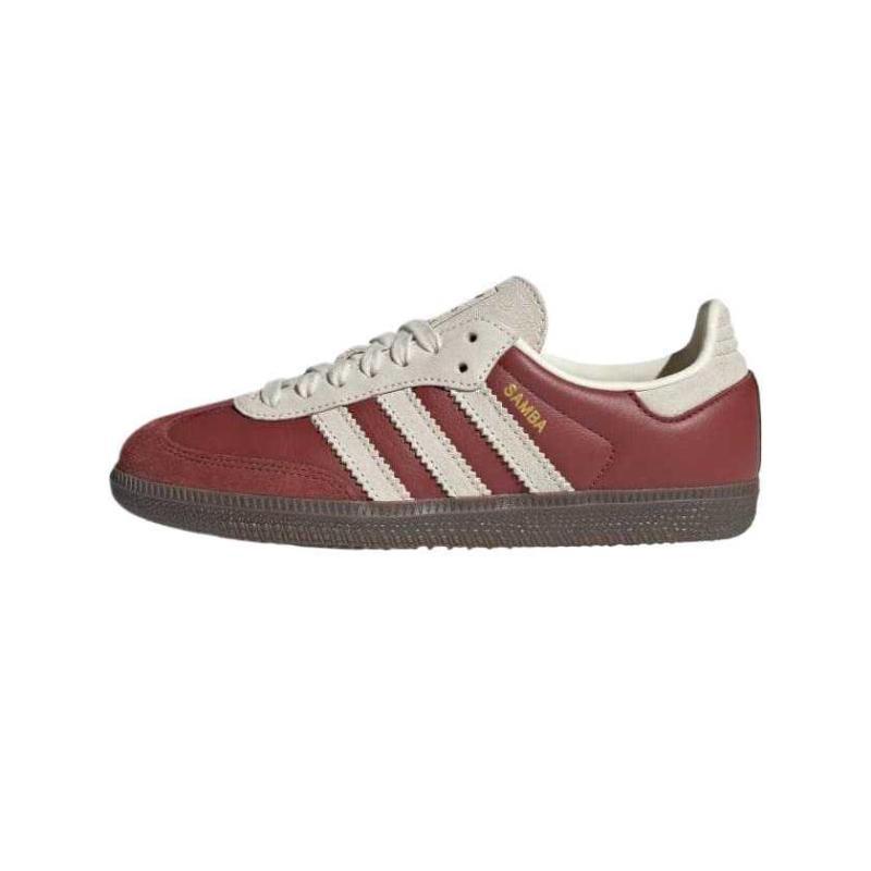 Adidas Originals SAMBA OG Abrasion Resistant Low Top Kids' Skateboarding Shoes Red White Kids' Sneakers JH7863