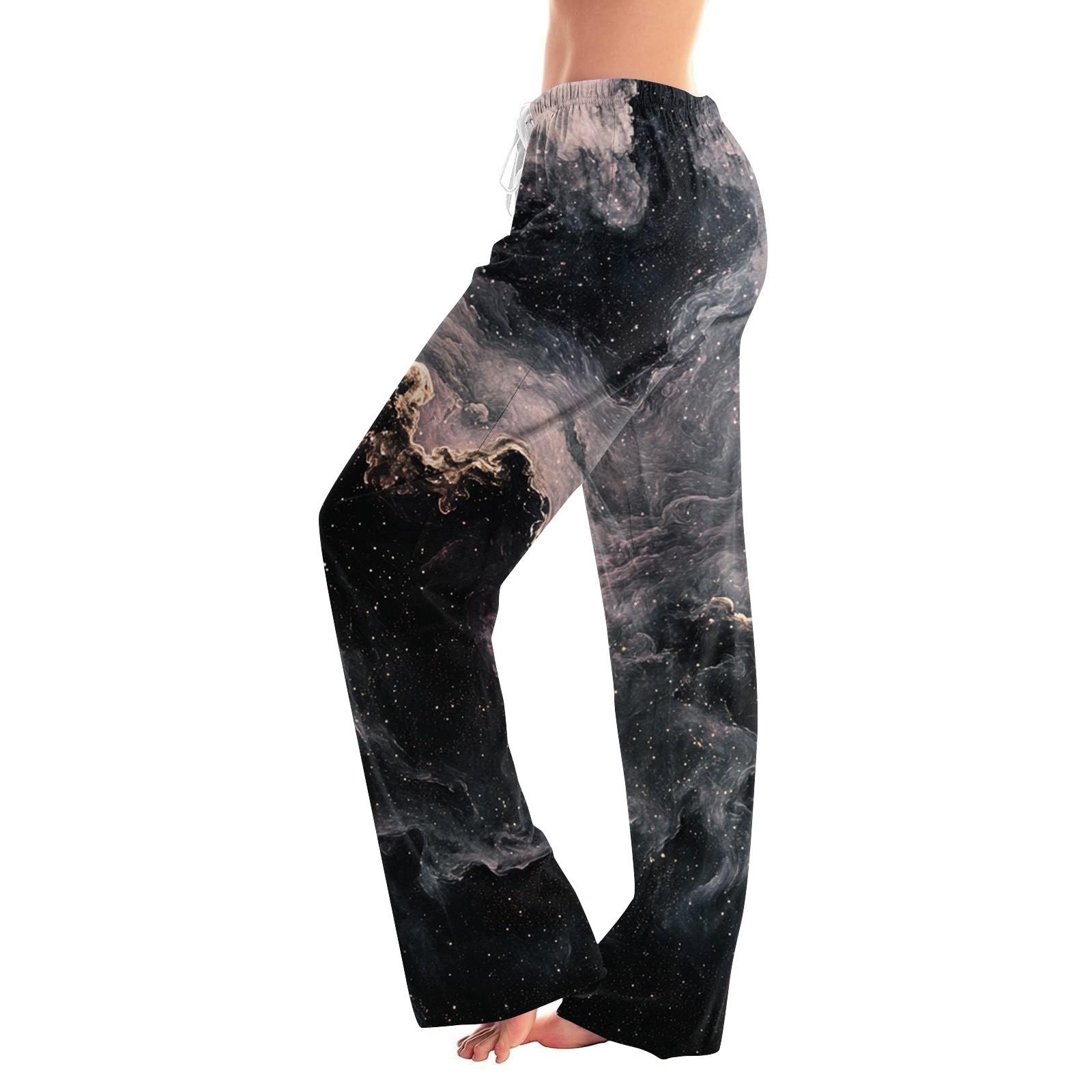 

Жіночі повсякденні прямі штани з принтом неба Домашня піжама Повсякденні штани XL