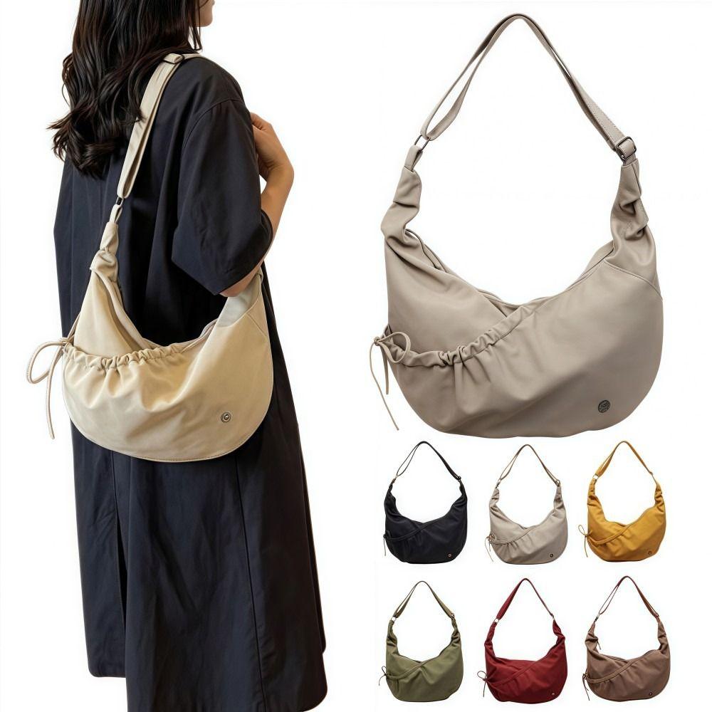 Fashion Soft Nylon Commuting Women's Bag Dumpling Shape Casual Shoulder Bag Korean Style Lightweight Crossbody Bag For Lady Girl