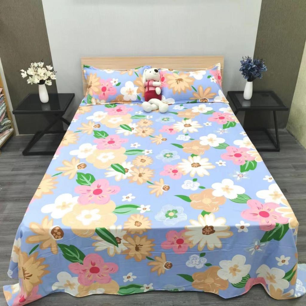 Soft and Skin-friendly Single Print Duvet Cover & Brushed Bed Sheet - 1.5 Meter