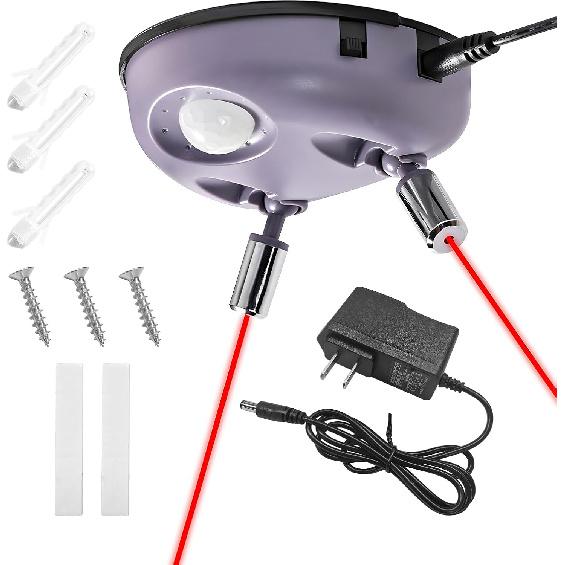 Parking Guide Assist Laser Sensor, 360 Degree Adjustable Laser Head Car Garage Sensor, Universal Dual Lasers Garage Sensors For Parking Guide,