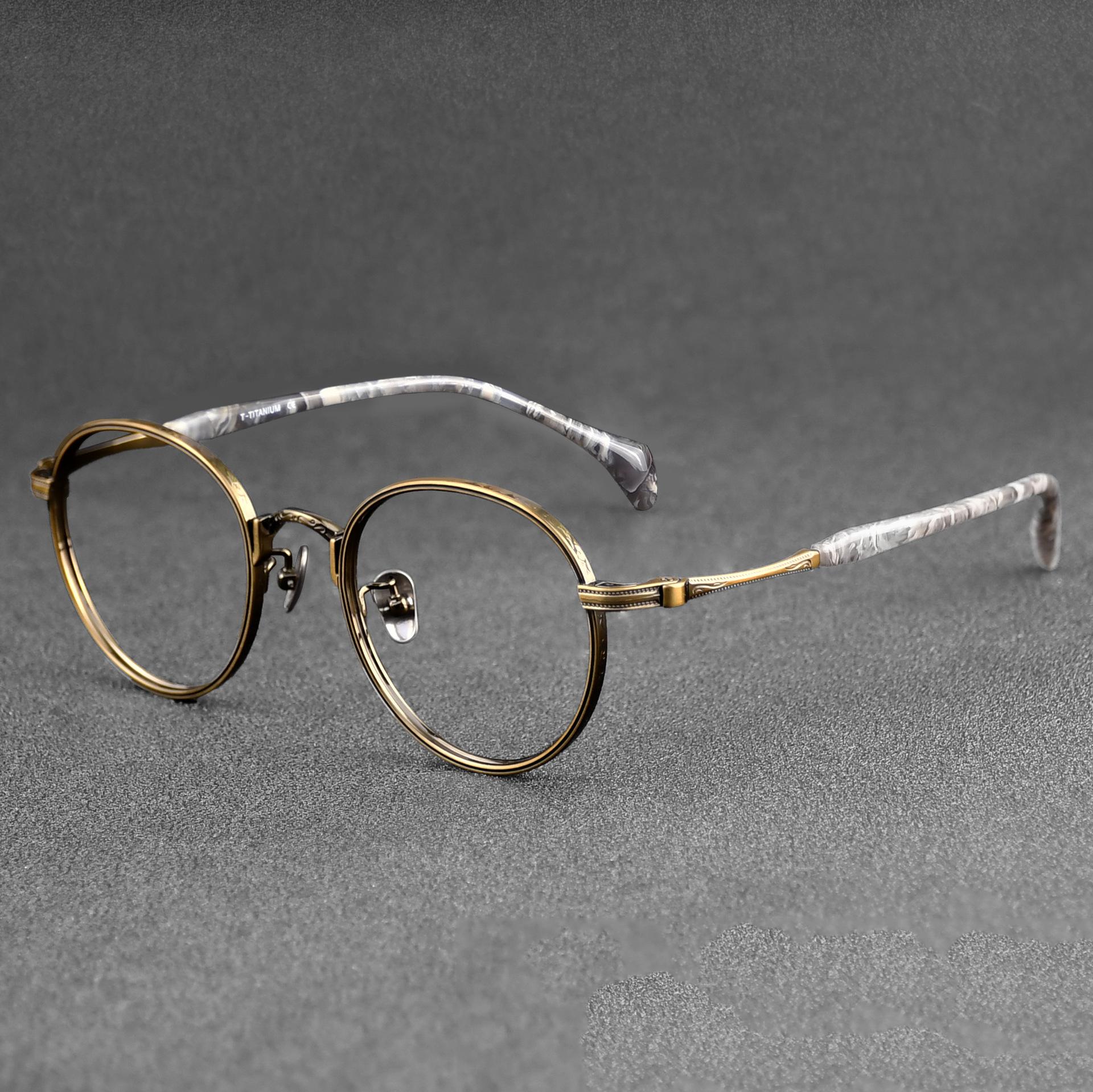 High Quality Optical Titanium Eyeglasses Frame 100% Titanium Glasses Eyewear Optical for Prescription Glasses коричневый