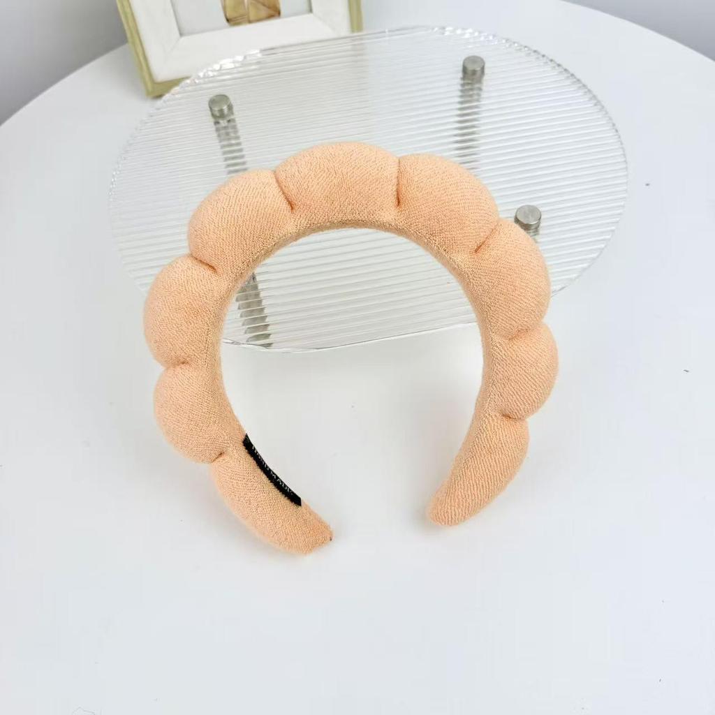 Women's Cute Blue Cloud Headband - Wide, High Skull Top for Face Washing