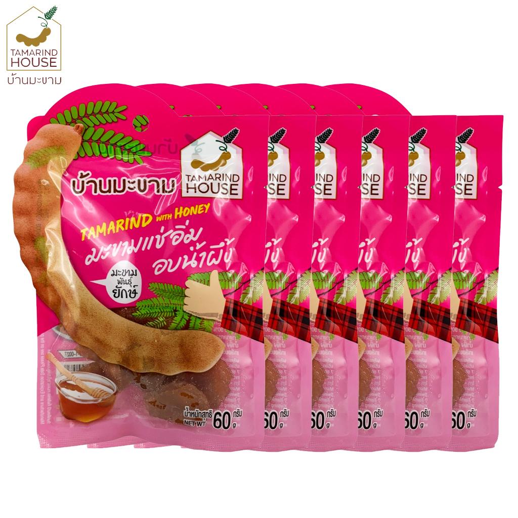 Tamarind House Honey Tamarind Spicy 45 G. / Tamarind with Honey 60 G. X 1 / 2 / 3 / 6 / 12 Pcs - Thai Snack